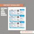 Airplane Boarding Pass with FREE Thank You Card